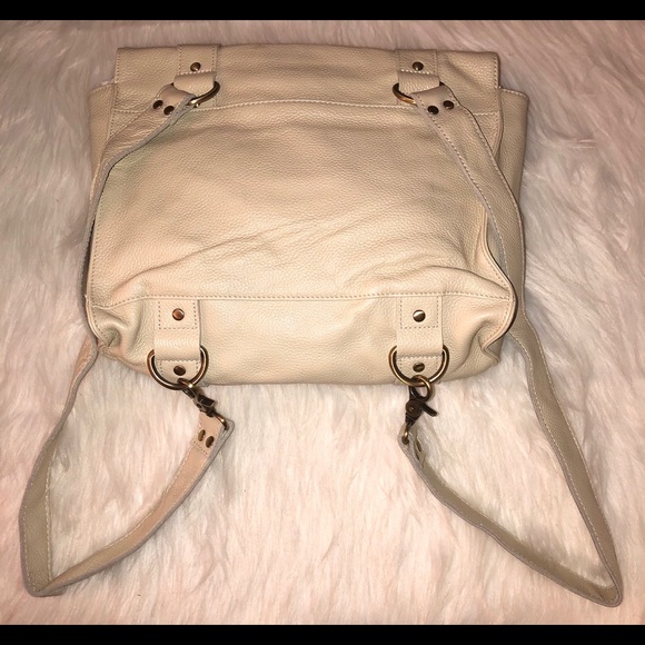 NWOT Vere Verto Leather Cream Convertible Backpack - Picture 2 of 8